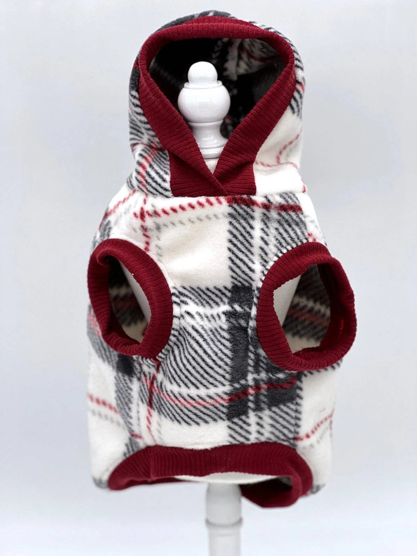 "Snowy Roads" Luxe Fleece Blanket Hoodie in Lodge Plaid - Your Pet Connection