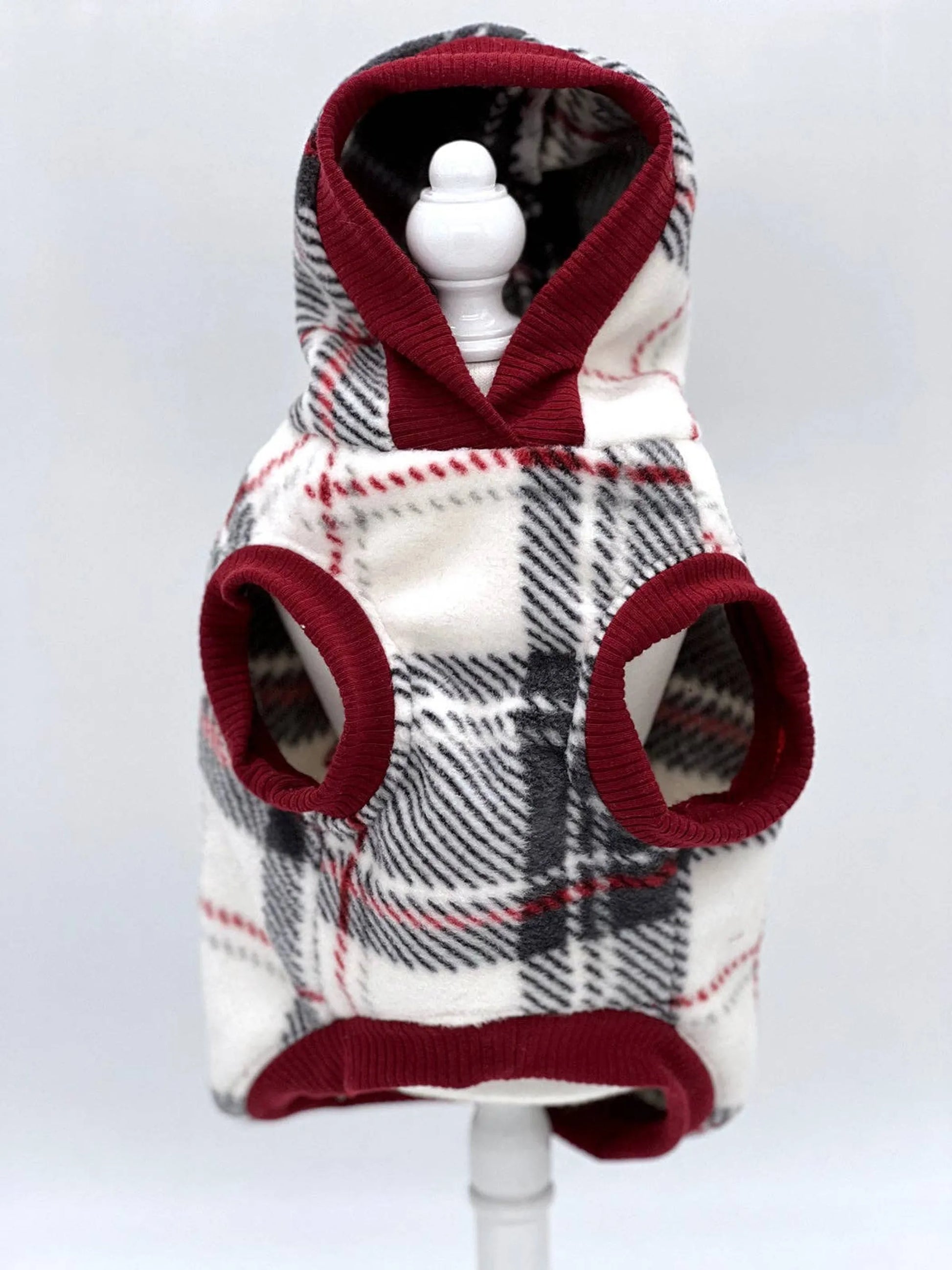 "Snowy Roads" Luxe Fleece Blanket Hoodie in Lodge Plaid - Your Pet Connection