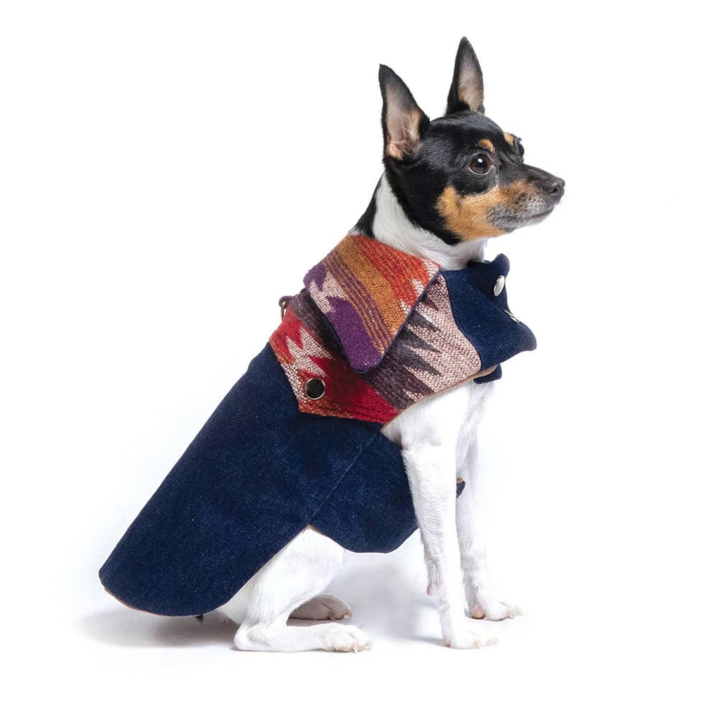 DoggieCoutureNY Navajo Ranch Dog Coat Denim Medium