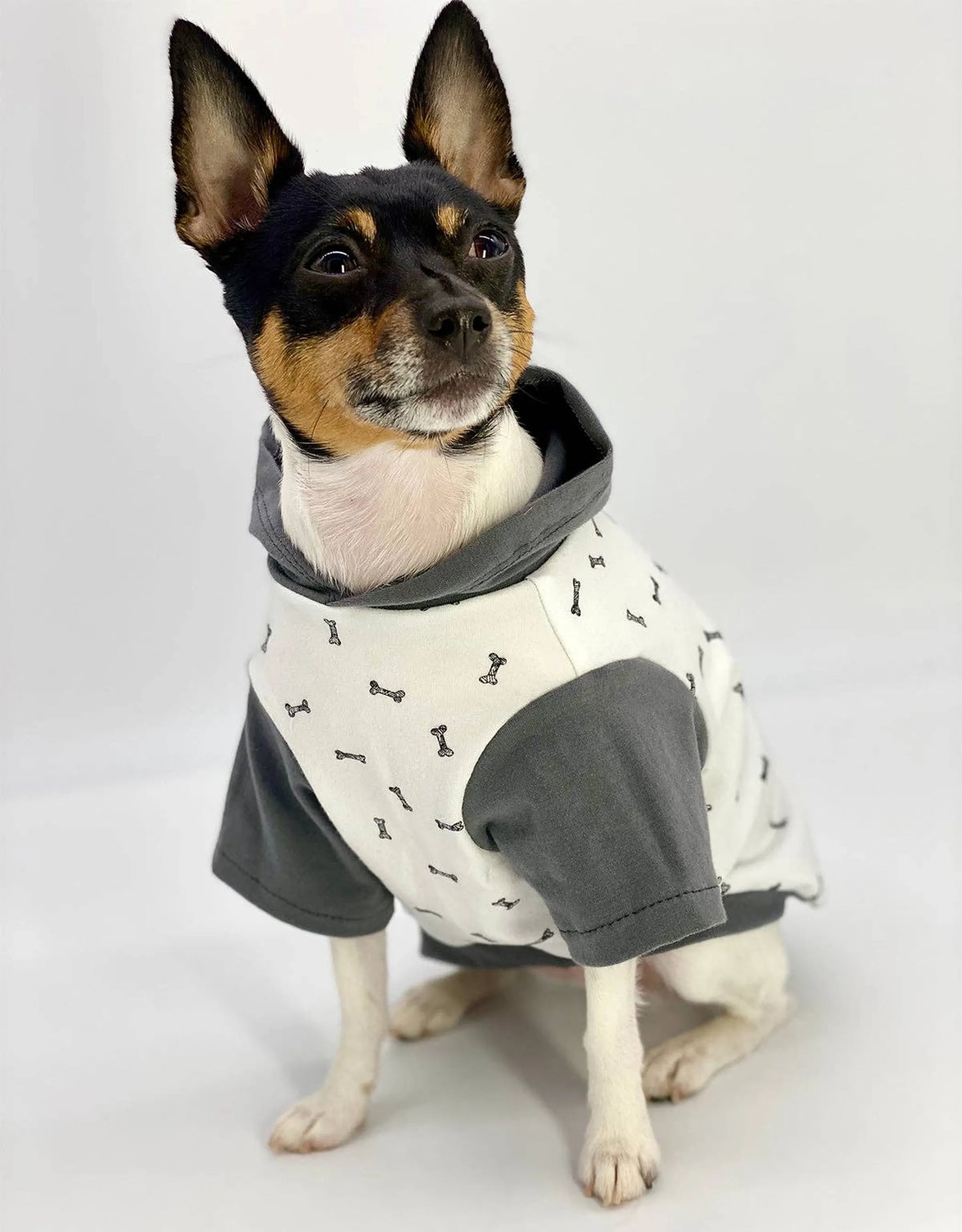 DoggieCoutureNY Cozy Bone Print Dog Hoodie X-Small