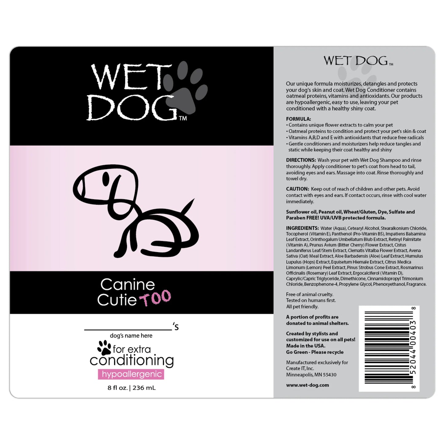 Wet Dog - Canine Cutie Calming Conditioner for Dogs - Your Pet Connection