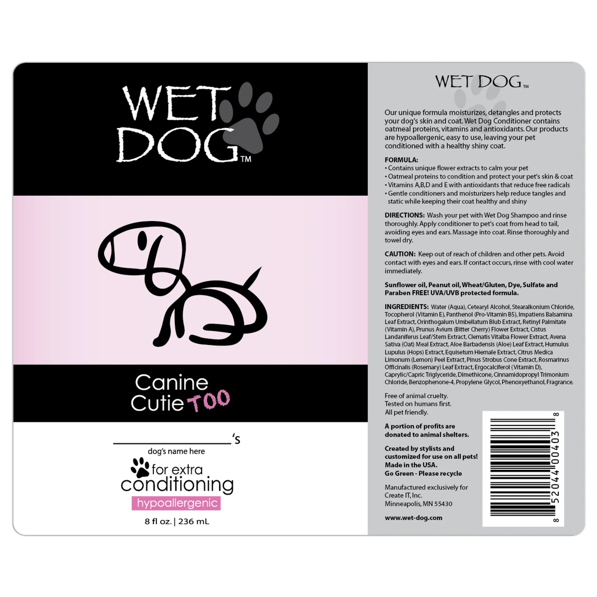 Wet Dog - Canine Cutie Calming Conditioner for Dogs - Your Pet Connection
