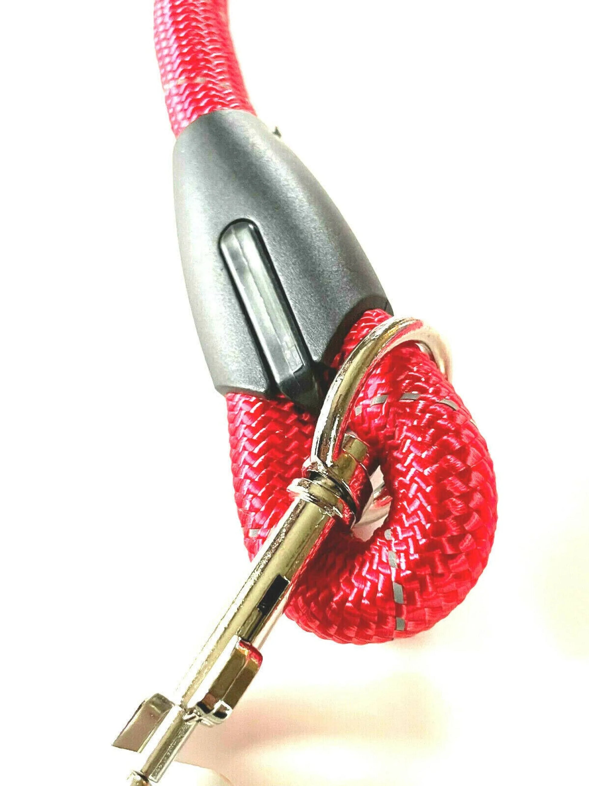 Large Dog Leash Rope Heavy Duty Red Reflective Nylon Material Excellent 3ft Size Red - Your Pet Connection
