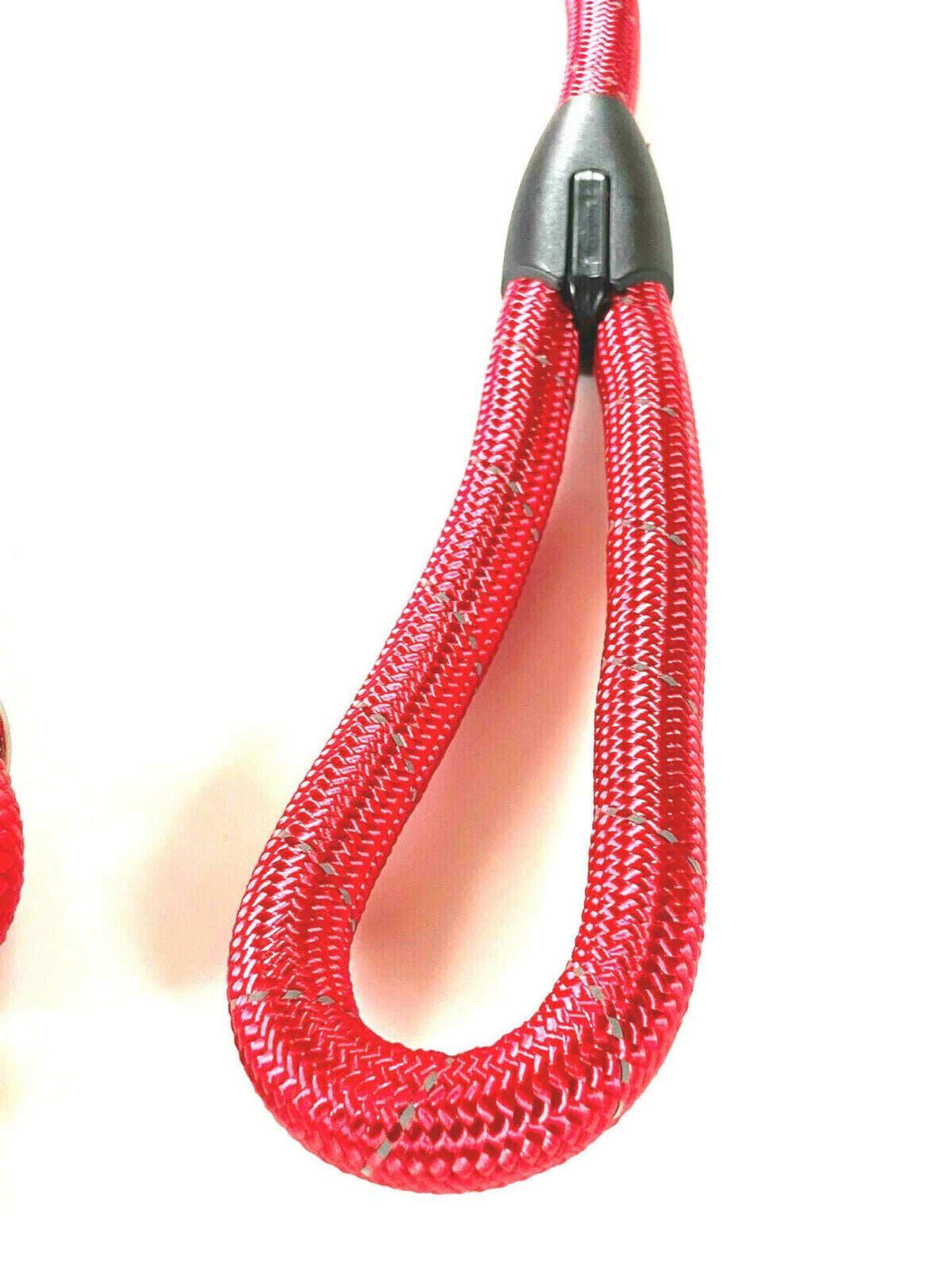 Large Dog Leash Rope Heavy Duty Red Reflective Nylon Material Excellent 3ft Size Red - Your Pet Connection