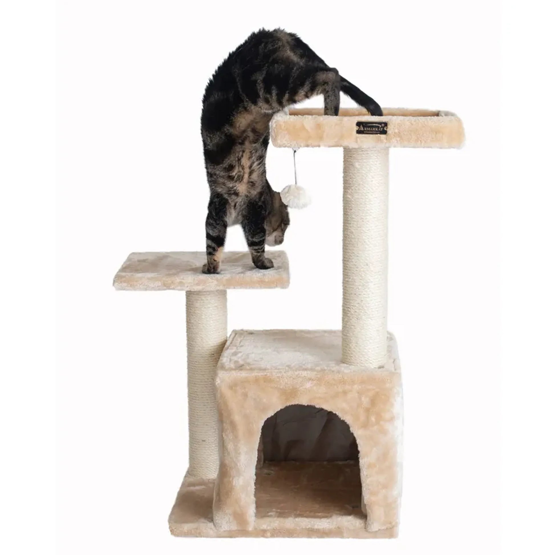 Armarkat Real Wood Classic Cat Tree A3207, 32-Inch Beige - Your Pet Connection