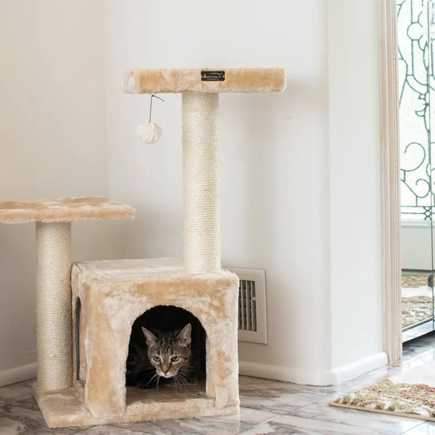 Armarkat Real Wood Classic Cat Tree A3207, 32-Inch Beige - Your Pet Connection