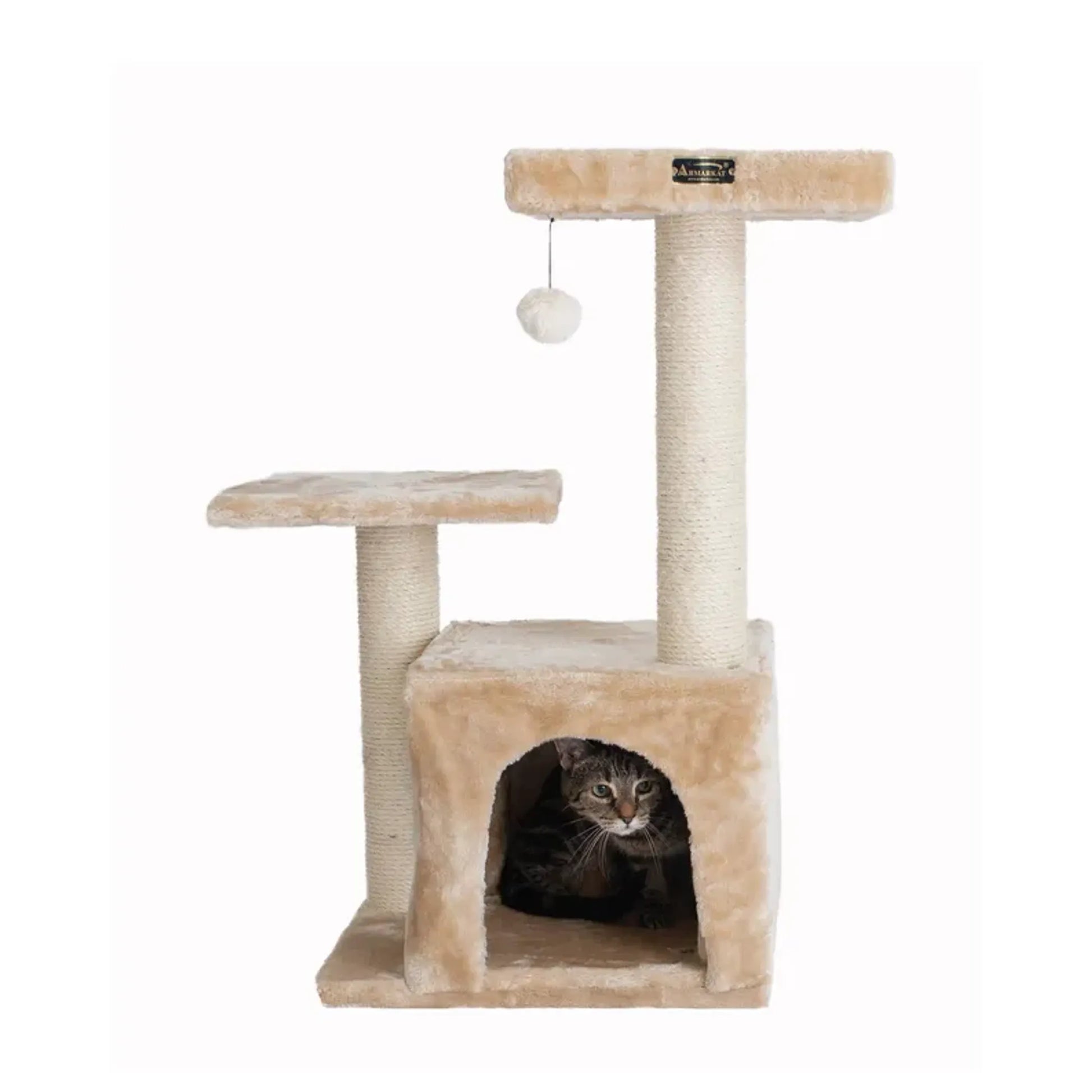 Armarkat Real Wood Classic Cat Tree A3207, 32-Inch Beige - Your Pet Connection