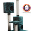Real Woood Cat Tree House W 2 Private Condos 43" Green - Your Pet Connection