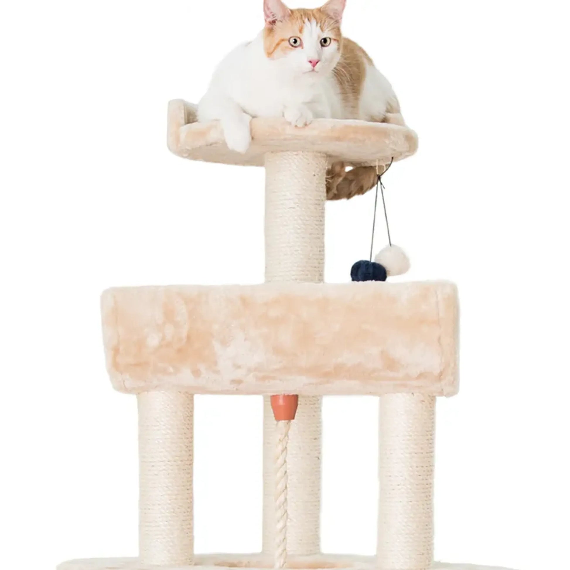 Armarkat Real Wood Spacious Thick Fur Cat Tower W Lounge - Your Pet Connection