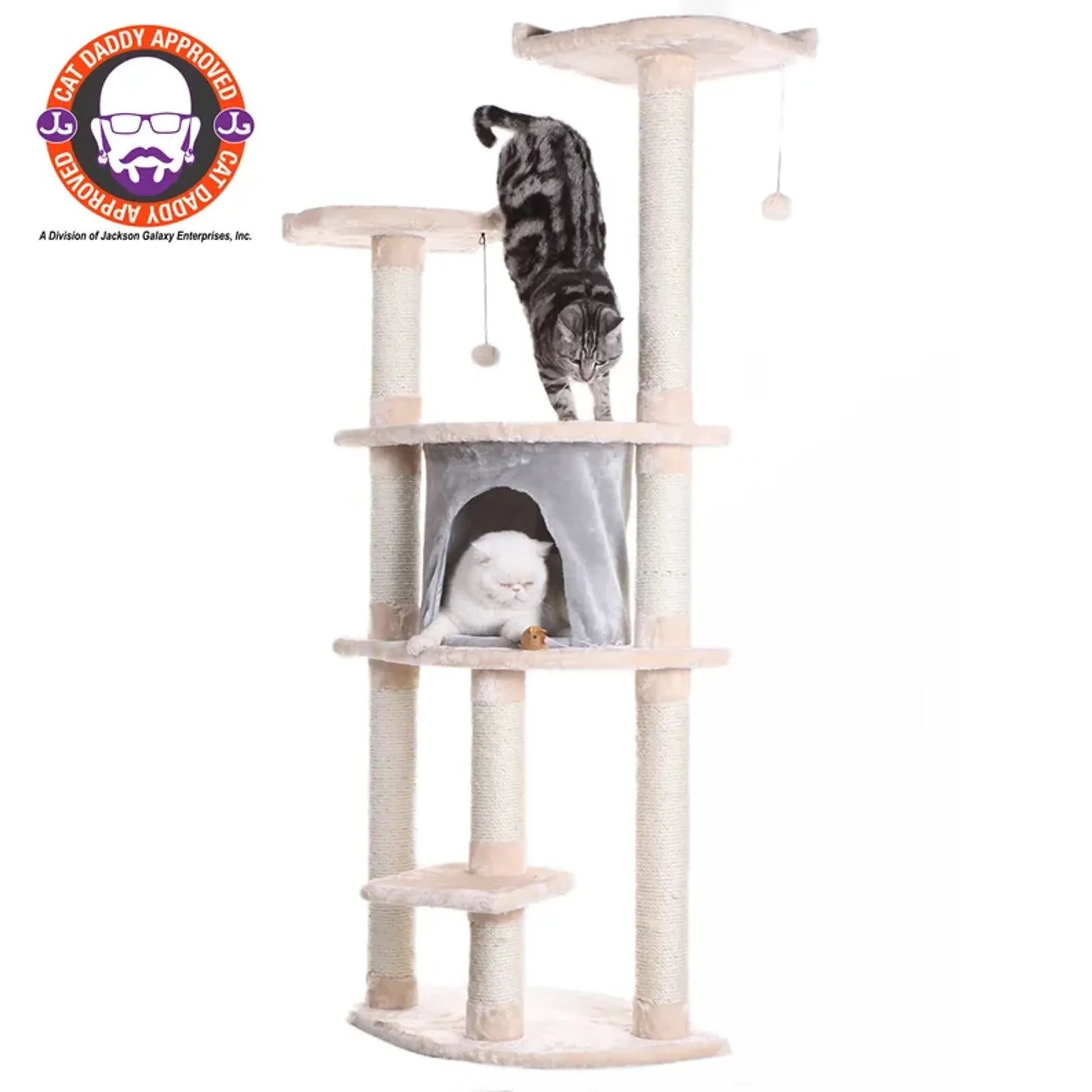 Armarkat 64" Real Wood Cat Tree W Sractch Sisal Post - Your Pet Connection