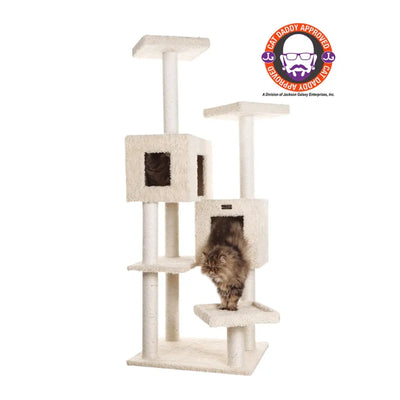 Multi-Level Real Wood Cat Tree W Two Condos, Perches A6702 - Your Pet Connection