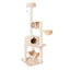 Real Wood 72" H Pet Cat Tower W Lounge Basket, Perch, A7204