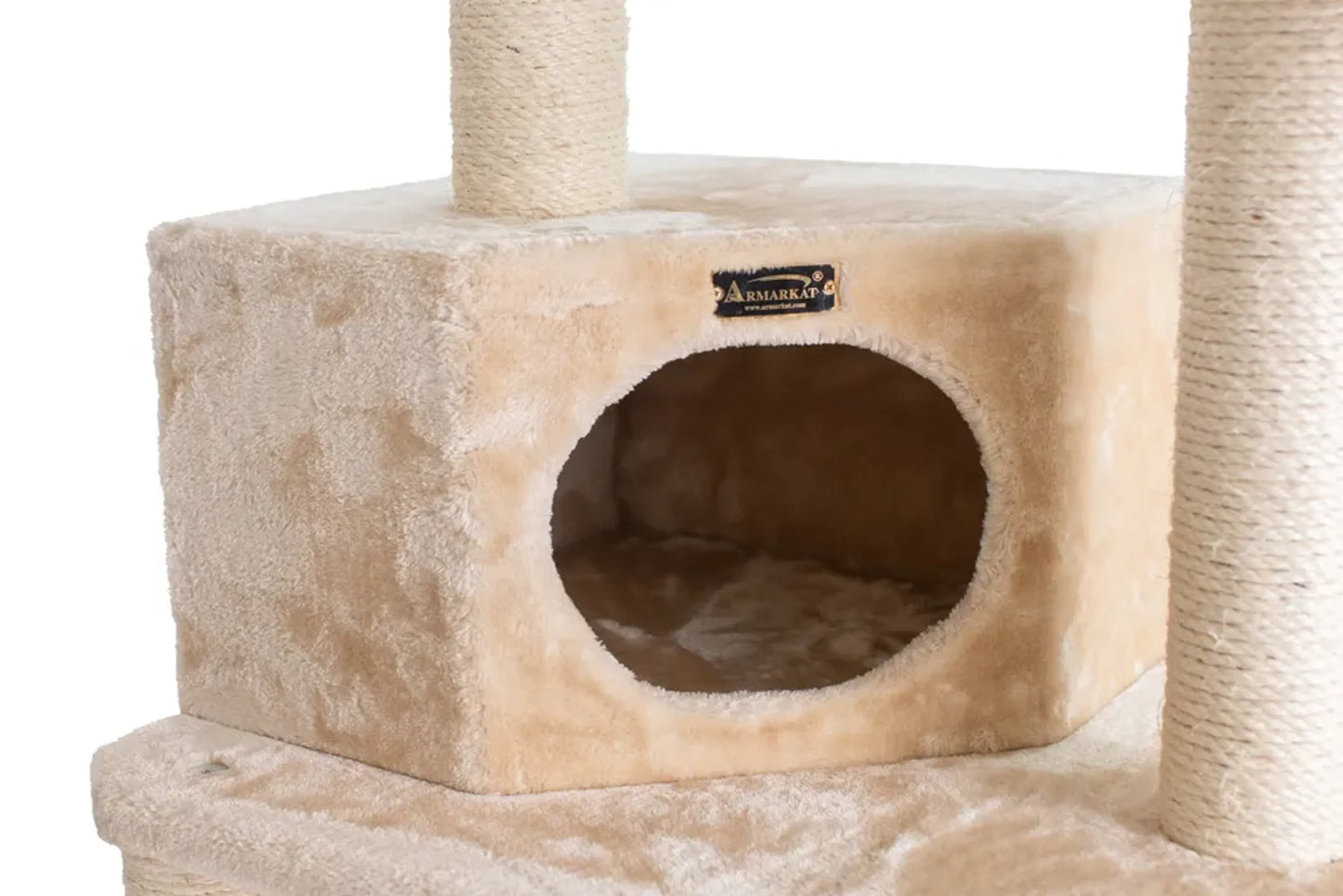 Real Wood 72" H Pet Cat Tower W Lounge Basket, Perch, A7204 - Your Pet Connection