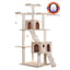 Real Wood 74" Multi-Level Cat Tree Large Cat Play Furniture - Your Pet Connection