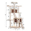 Real Wood 74" Multi-Level Cat Tree Large Cat Play Furniture - Your Pet Connection