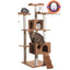 Real Wood 74" Multi-Level Cat Tree Large Cat Play Furniture - Your Pet Connection
