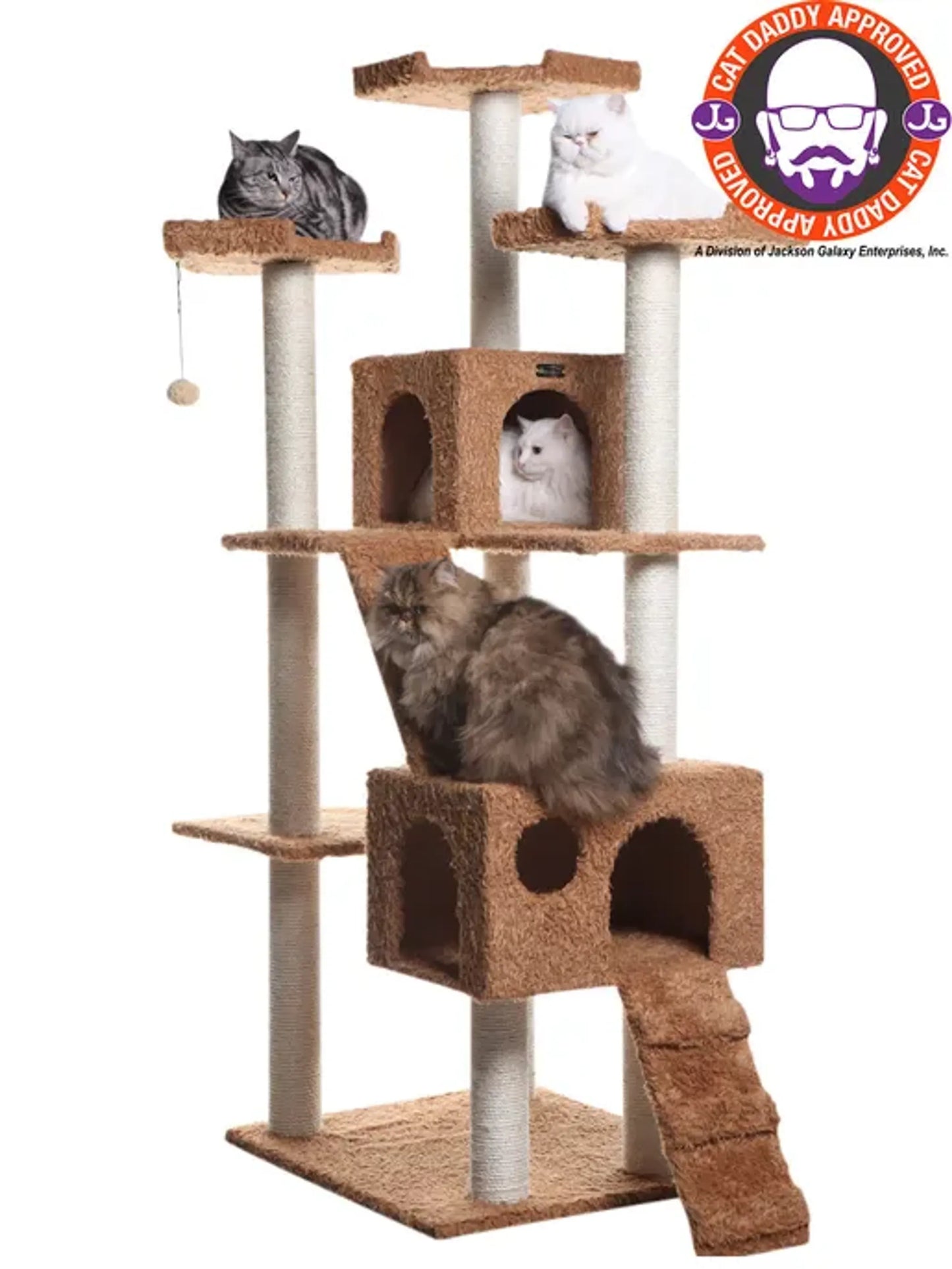 AeroMark Luxurious Cat Tree with Playhouses 74 Inch