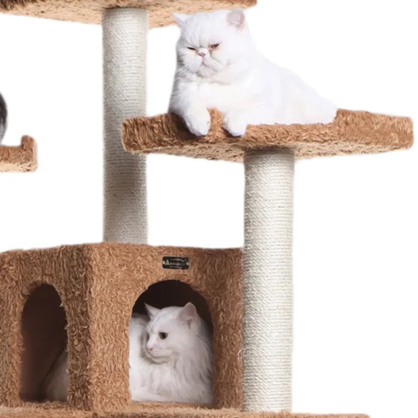 AeroMark Luxurious Cat Tree with Playhouses 74 Inch