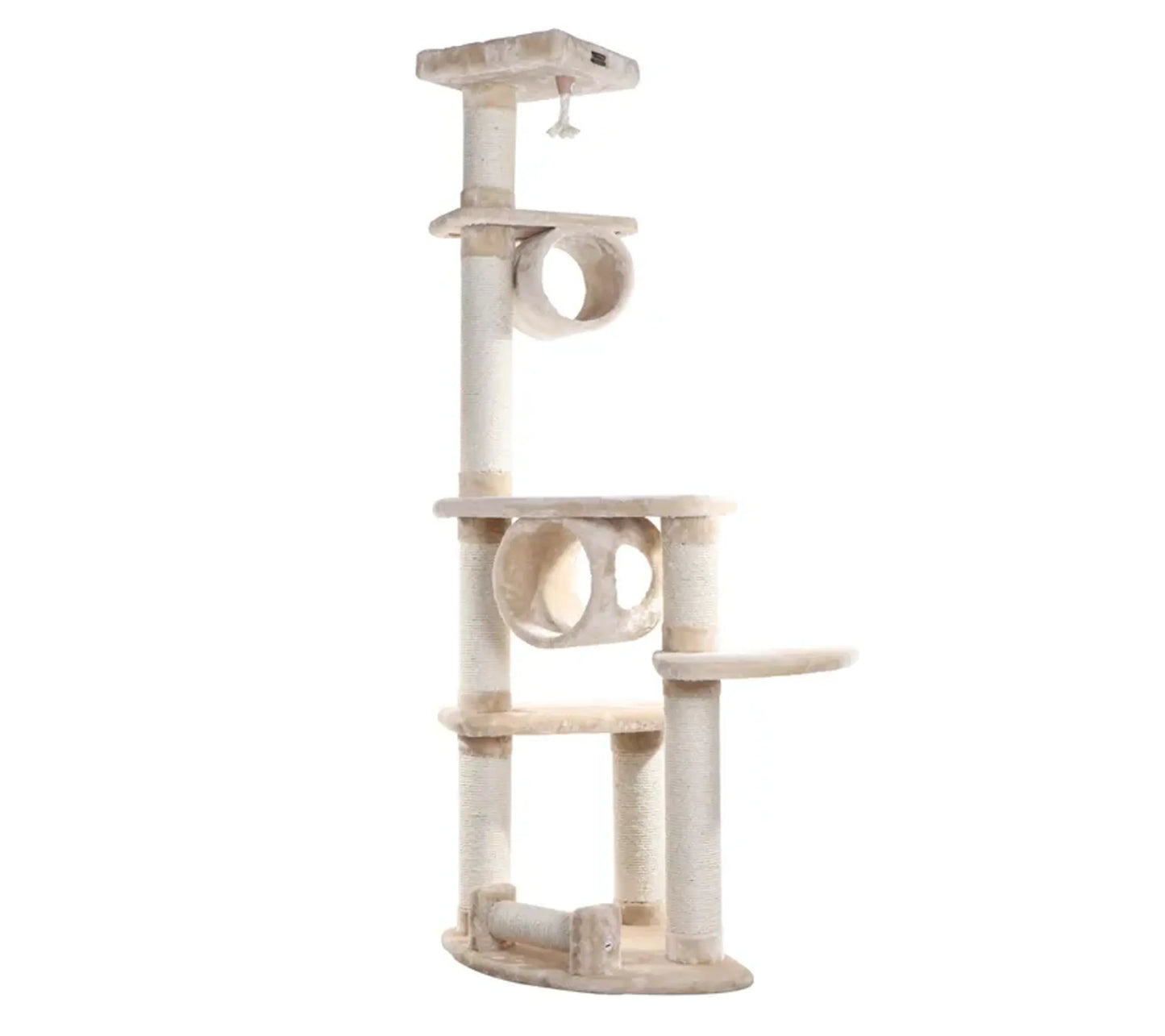 74 " H Real Wood Cat Tree With Cured Sisal Posts A7463 - Your Pet Connection