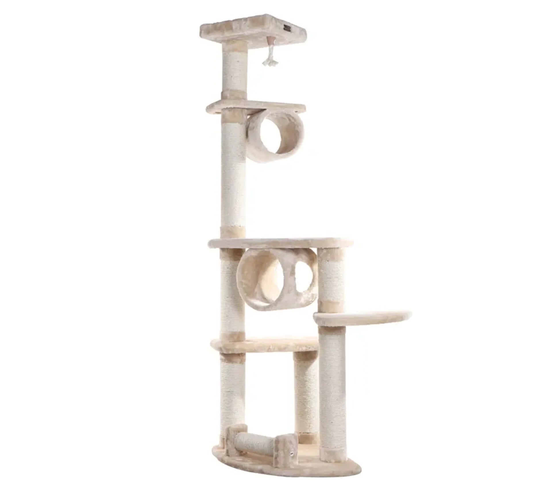 74 " H Real Wood Cat Tree With Cured Sisal Posts A7463 - Your Pet Connection