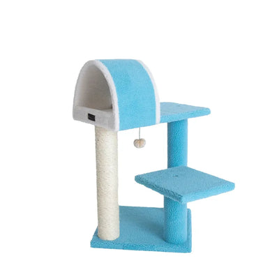 Armarkat Sky Blue 29" Cat Tree Real Wood Cat Tunnel - Your Pet Connection