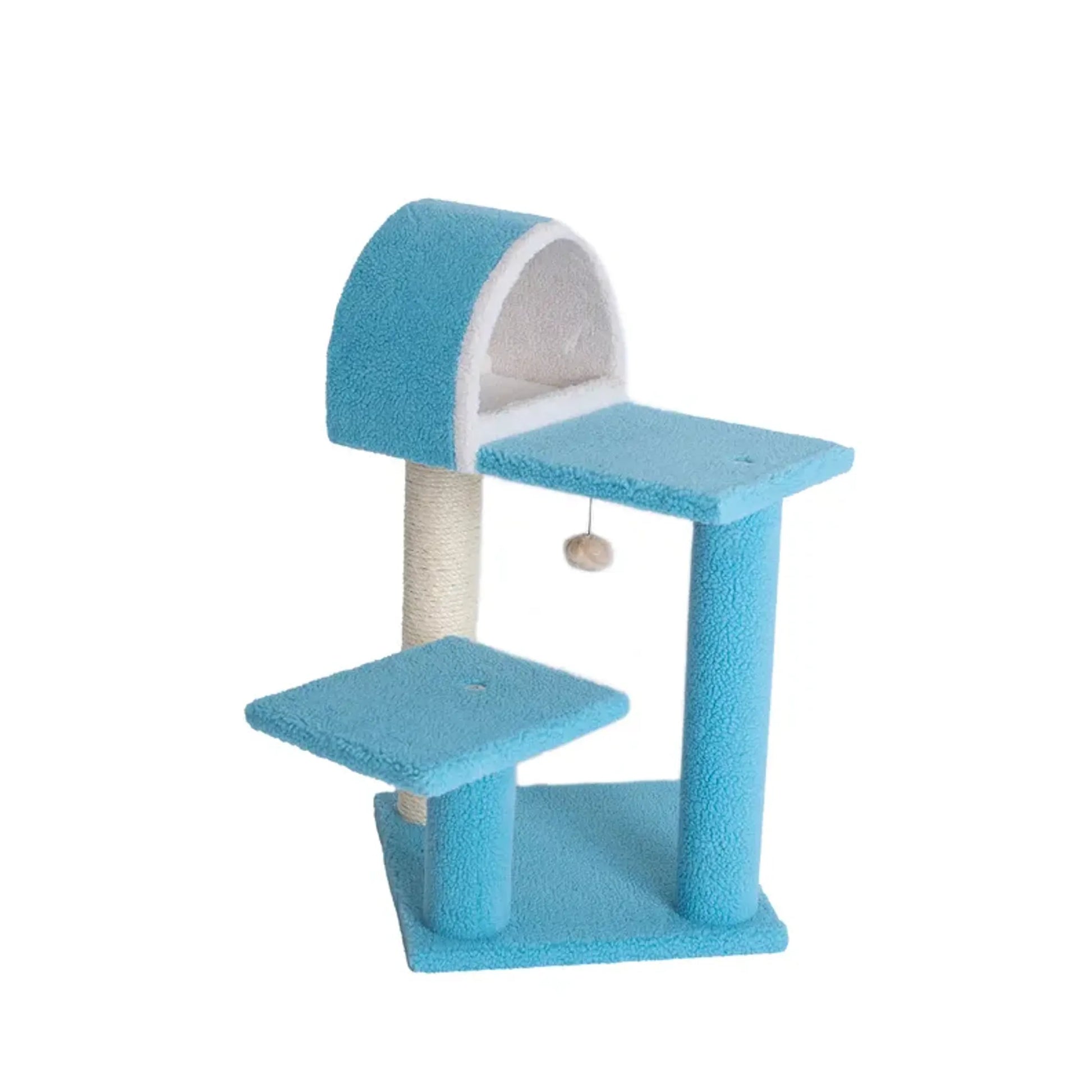 Armarkat Sky Blue 29" Cat Tree Real Wood Cat Tunnel - Your Pet Connection