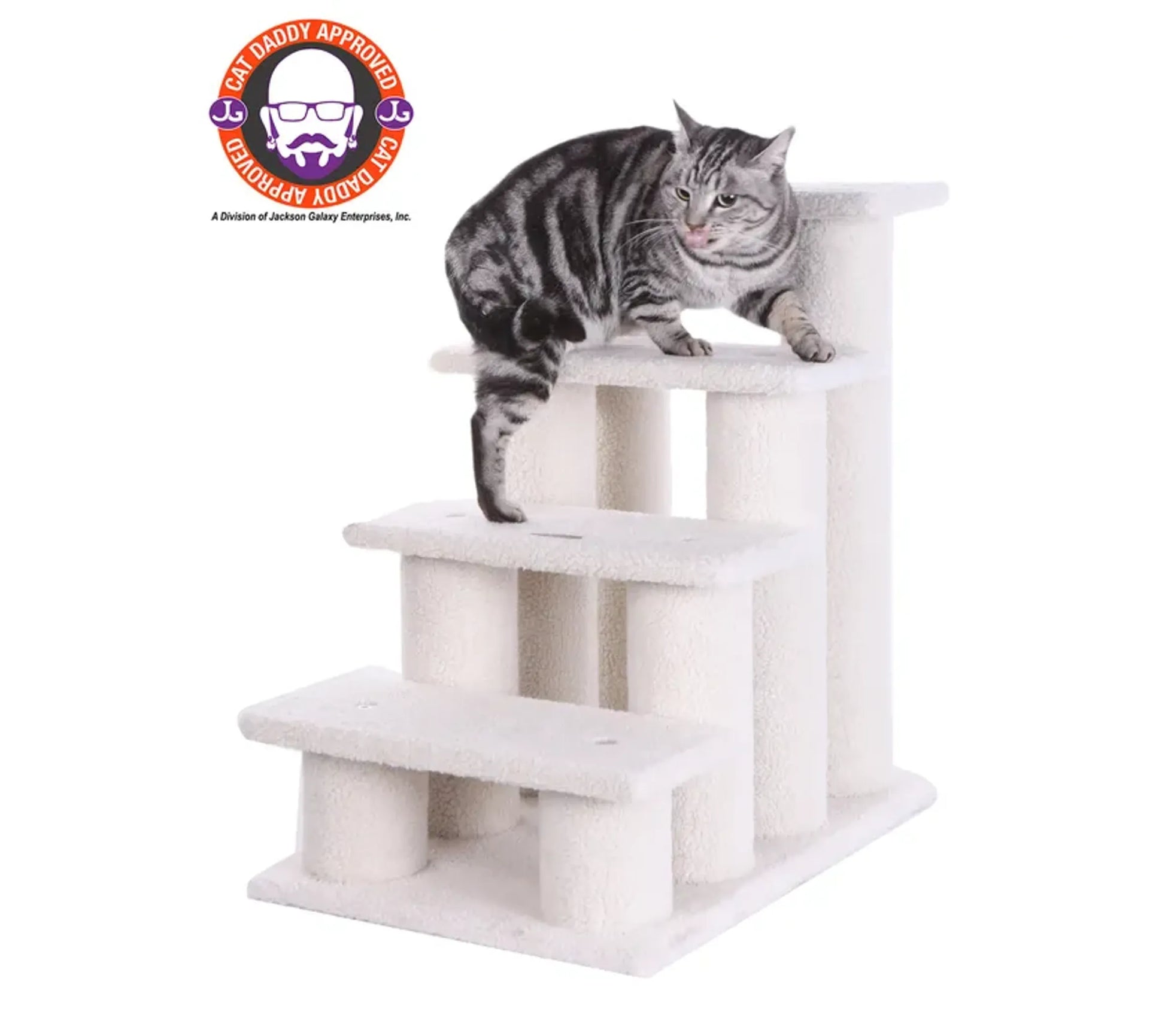 Real Wood 4 Steps Ramp For Dogs, Cats, Cat Step Stairs Ramp - Your Pet Connection