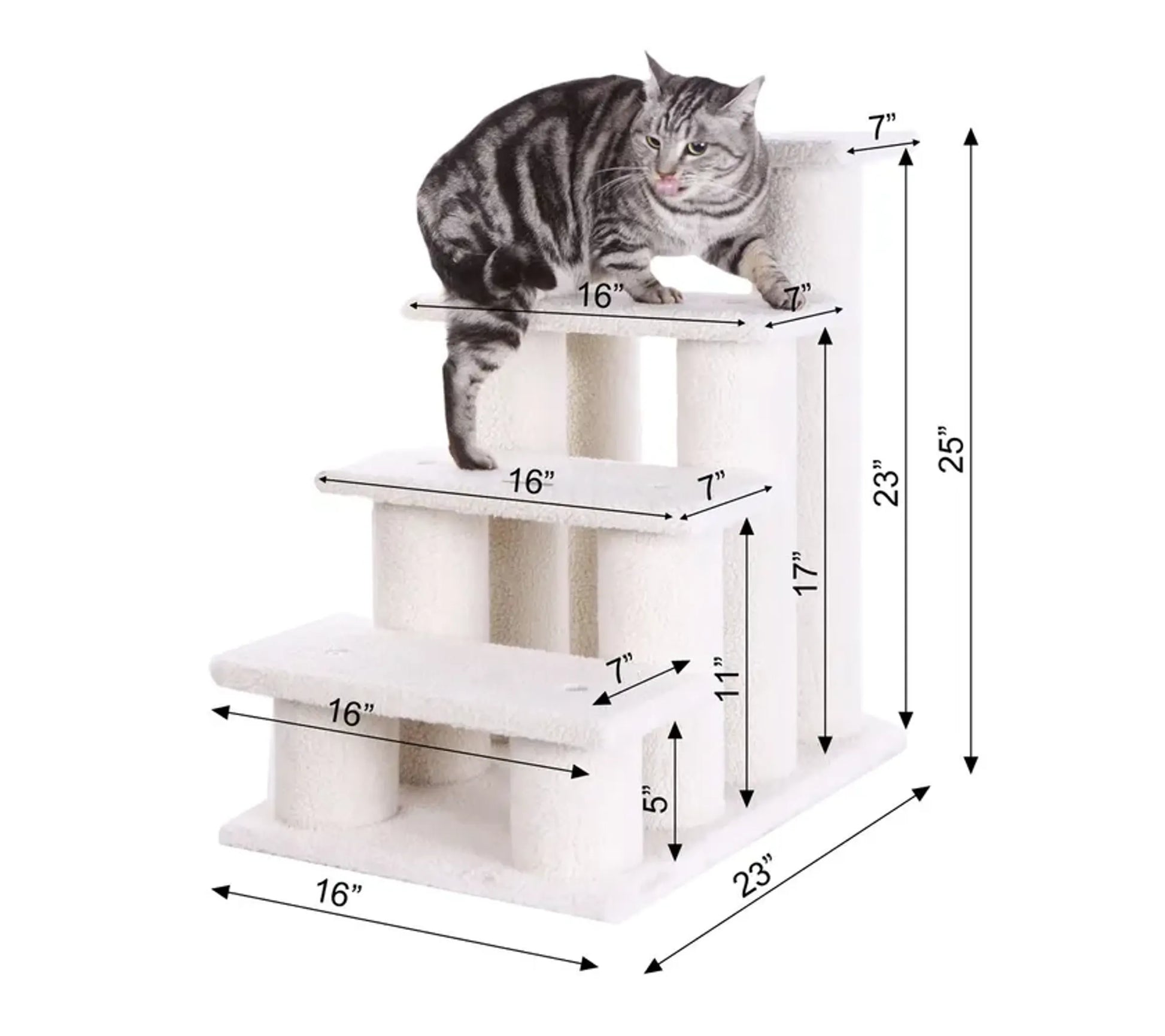 Real Wood 4 Steps Ramp For Dogs, Cats, Cat Step Stairs Ramp - Your Pet Connection