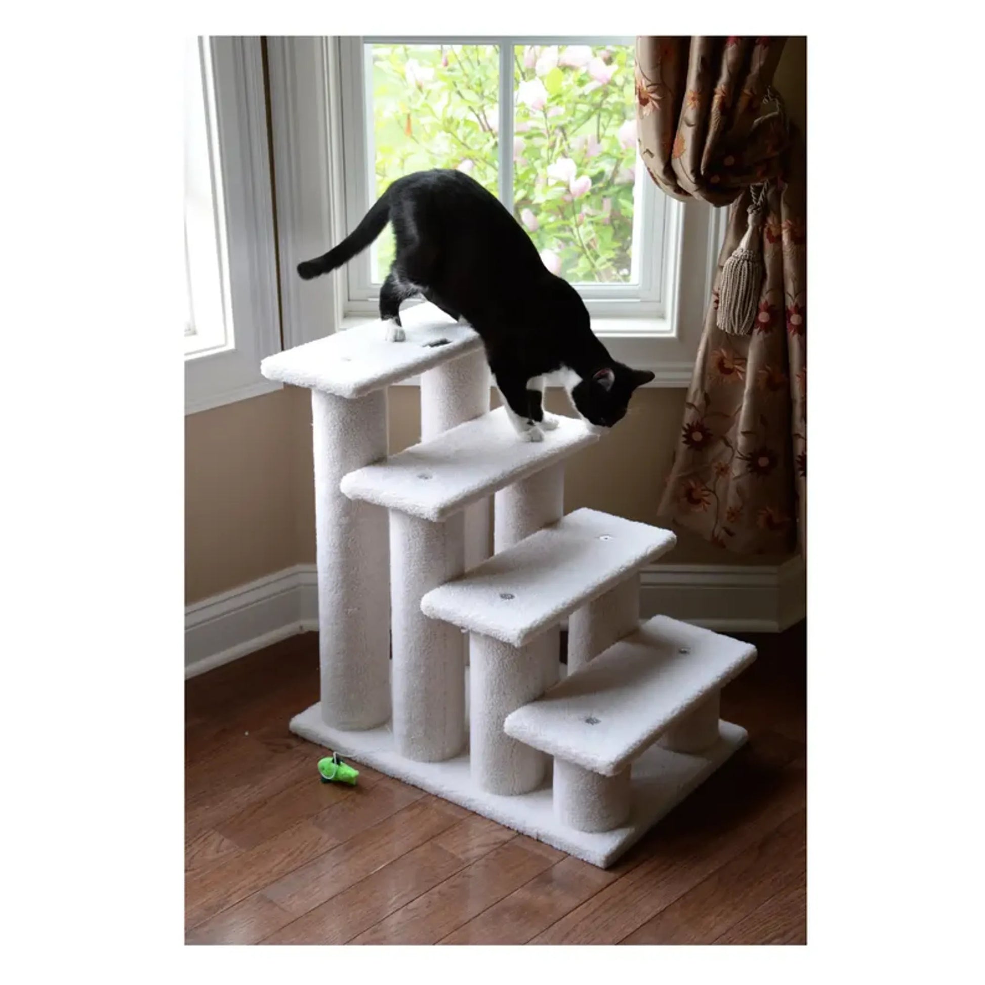 Real Wood 4 Steps Ramp For Dogs, Cats, Cat Step Stairs Ramp - Your Pet Connection