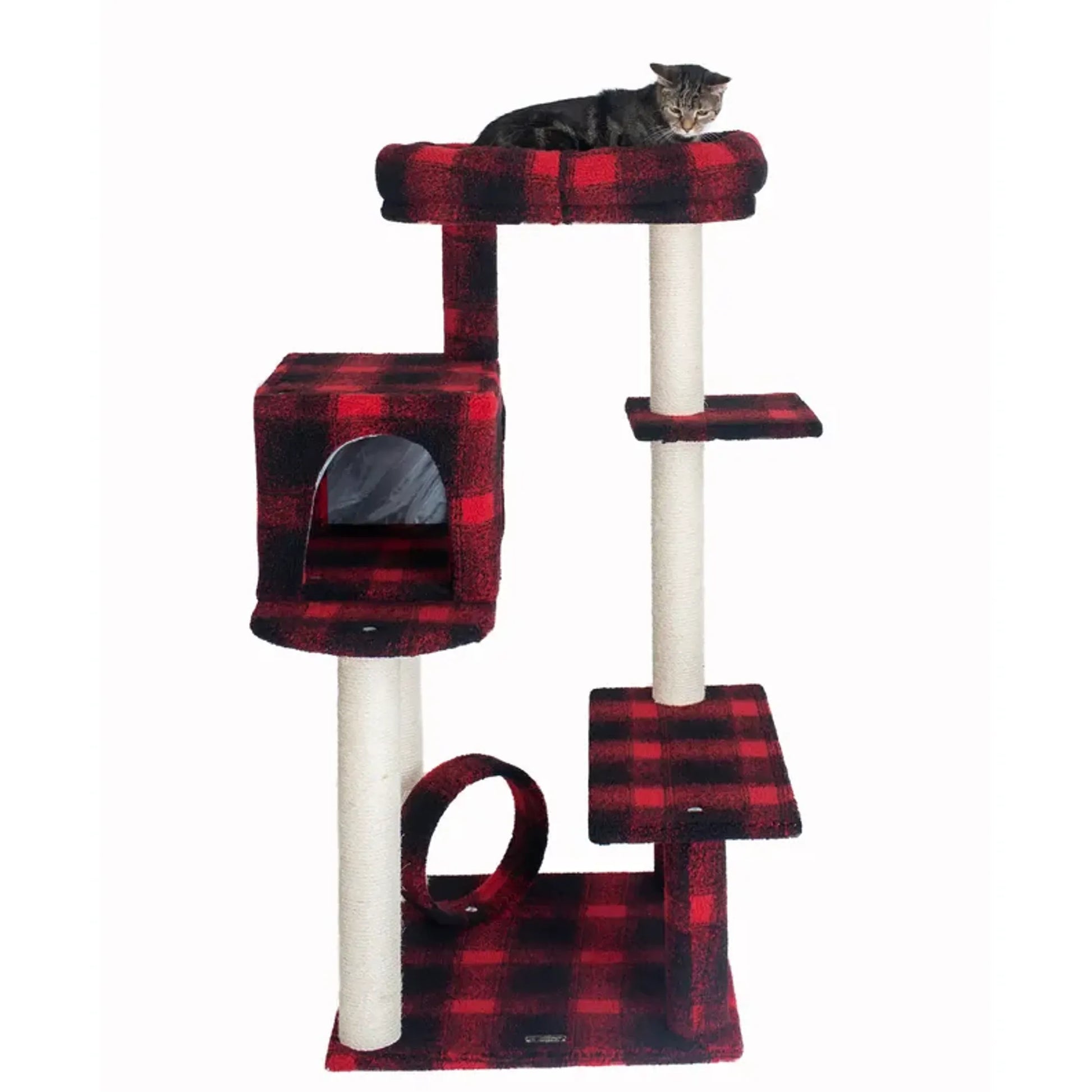 Real Wood B5008 50-Inch Classic Cat Tree With Veranda, Bench - Your Pet Connection