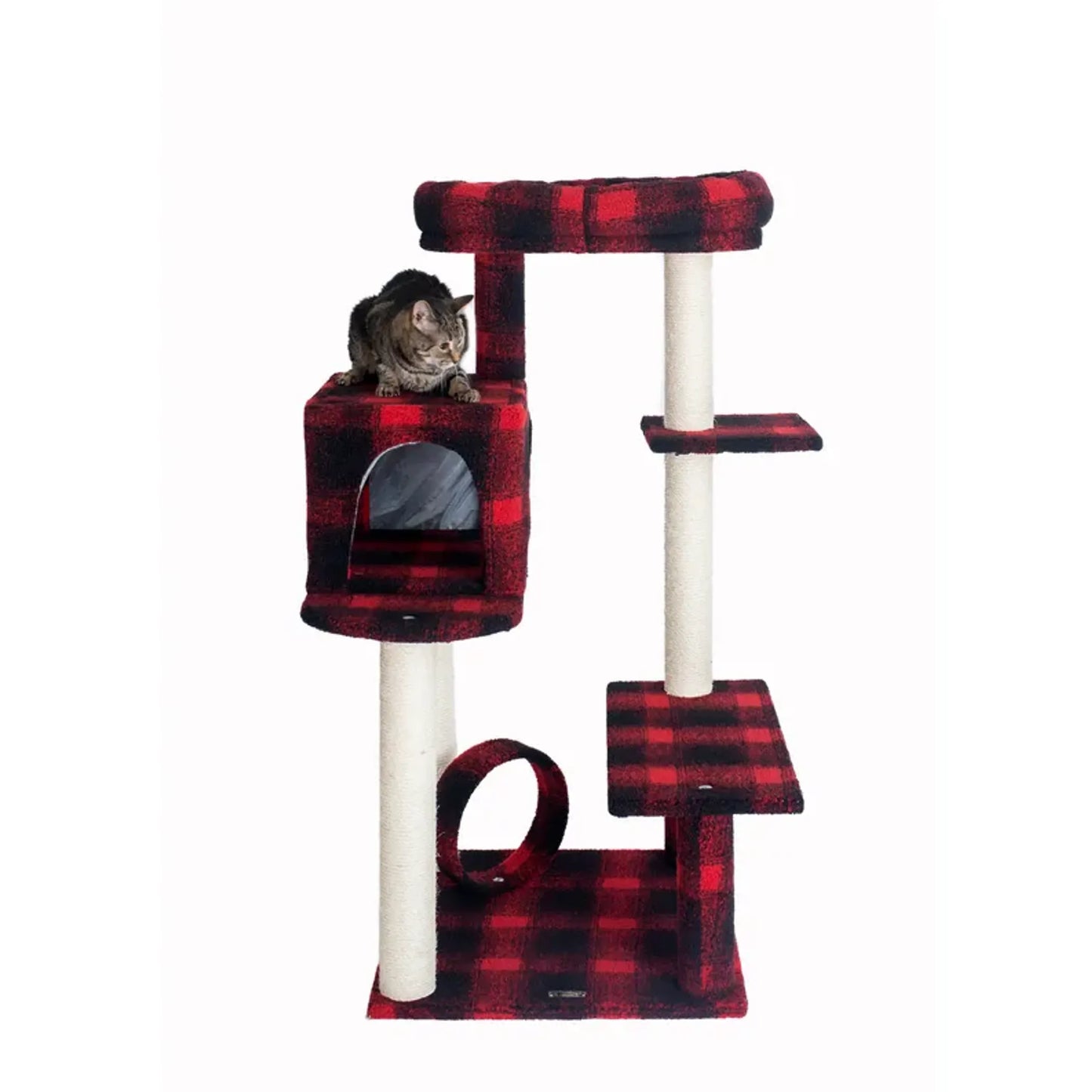 Real Wood B5008 50-Inch Classic Cat Tree With Veranda, Bench - Your Pet Connection