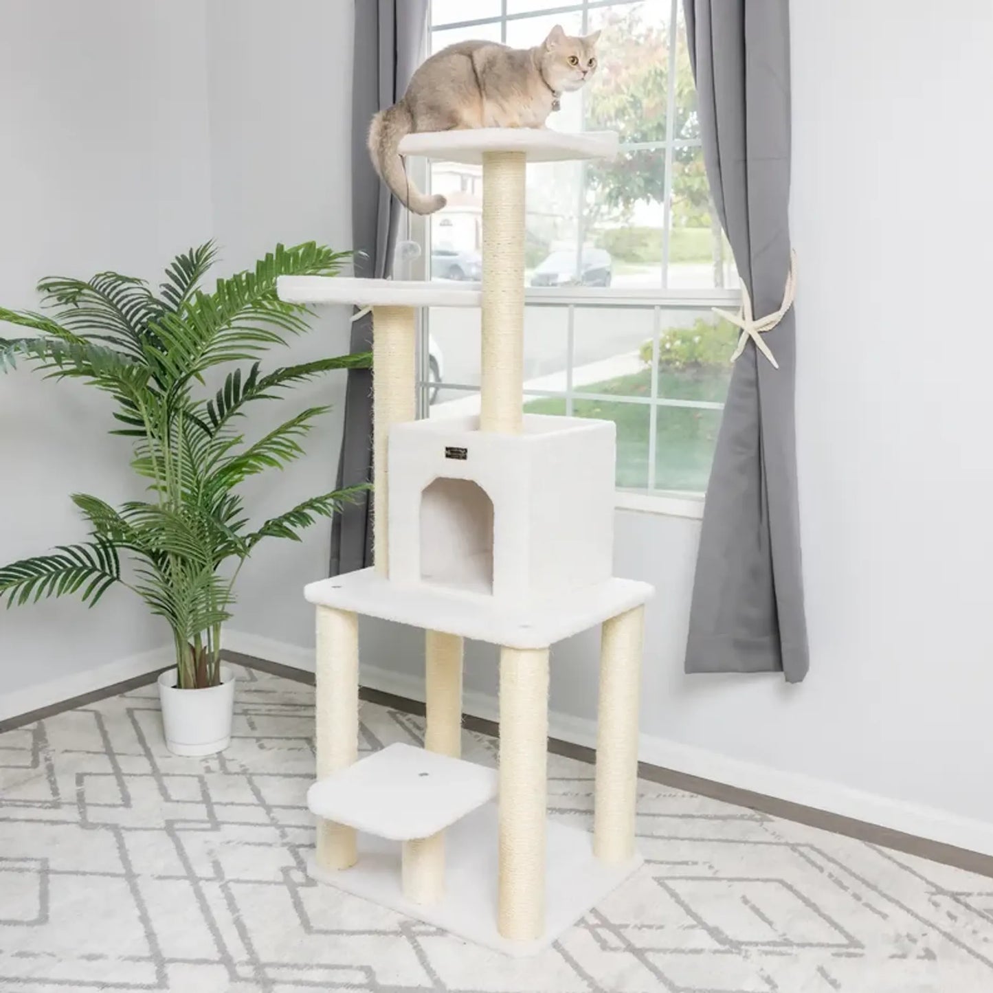 Real Wood B6203 Classic Cat Tree Five Levels Cat Condo - Your Pet Connection