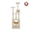 Real Wood B7301 Classic Ivory Cat Tree, 4 Levels With Rope