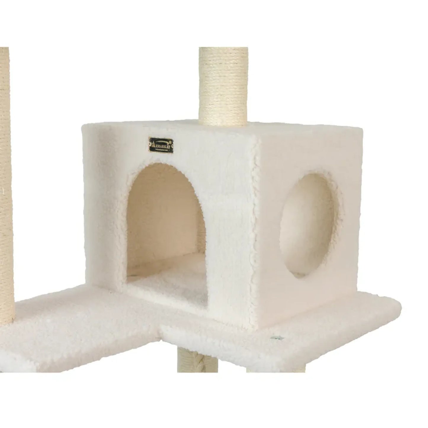 Real Wood B7301 Classic Ivory Cat Tree, 4 Levels With Rope - Your Pet Connection