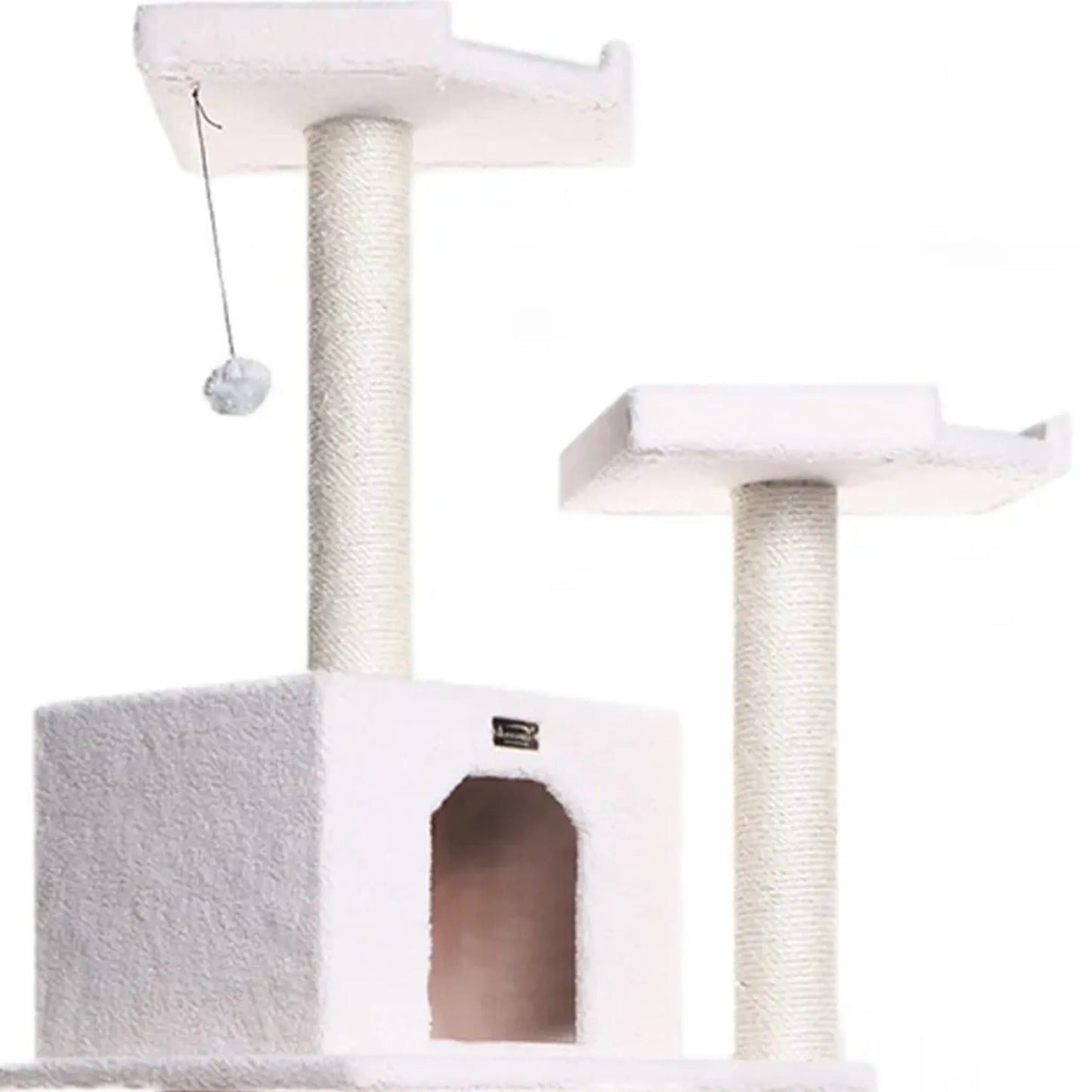 Real Wood B7801 Classic Cat Tree In Ivory 6 Levels Playhouse - Your Pet Connection