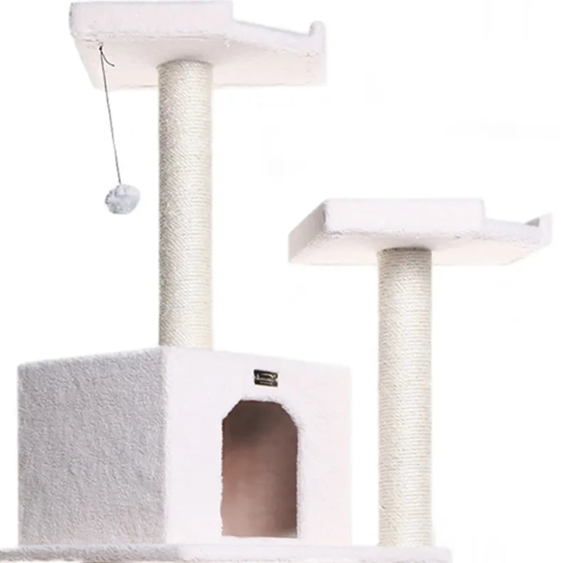 Real Wood B7801 Classic Cat Tree In Ivory 6 Levels Playhouse - Your Pet Connection