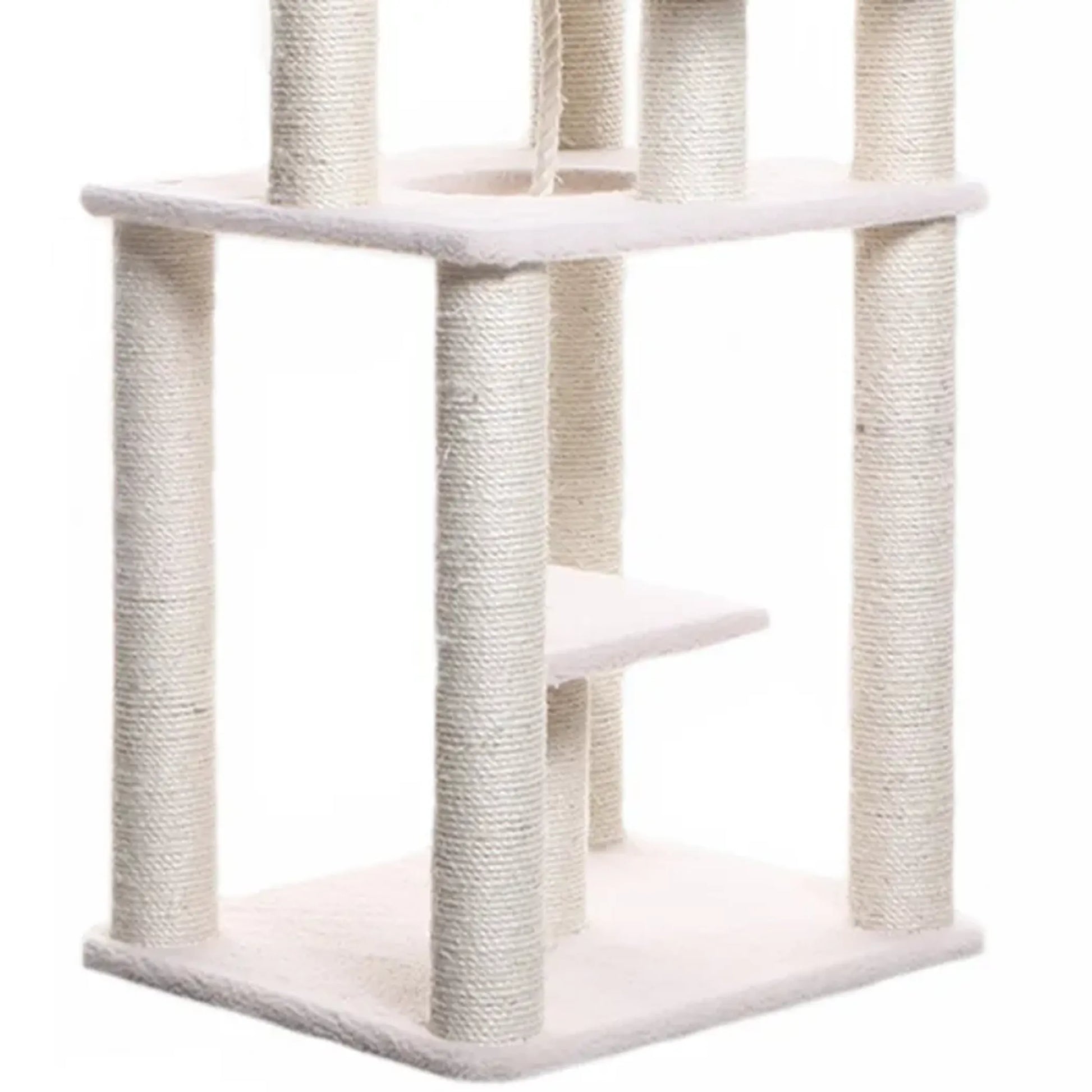 Real Wood B7801 Classic Cat Tree In Ivory 6 Levels Playhouse - Your Pet Connection