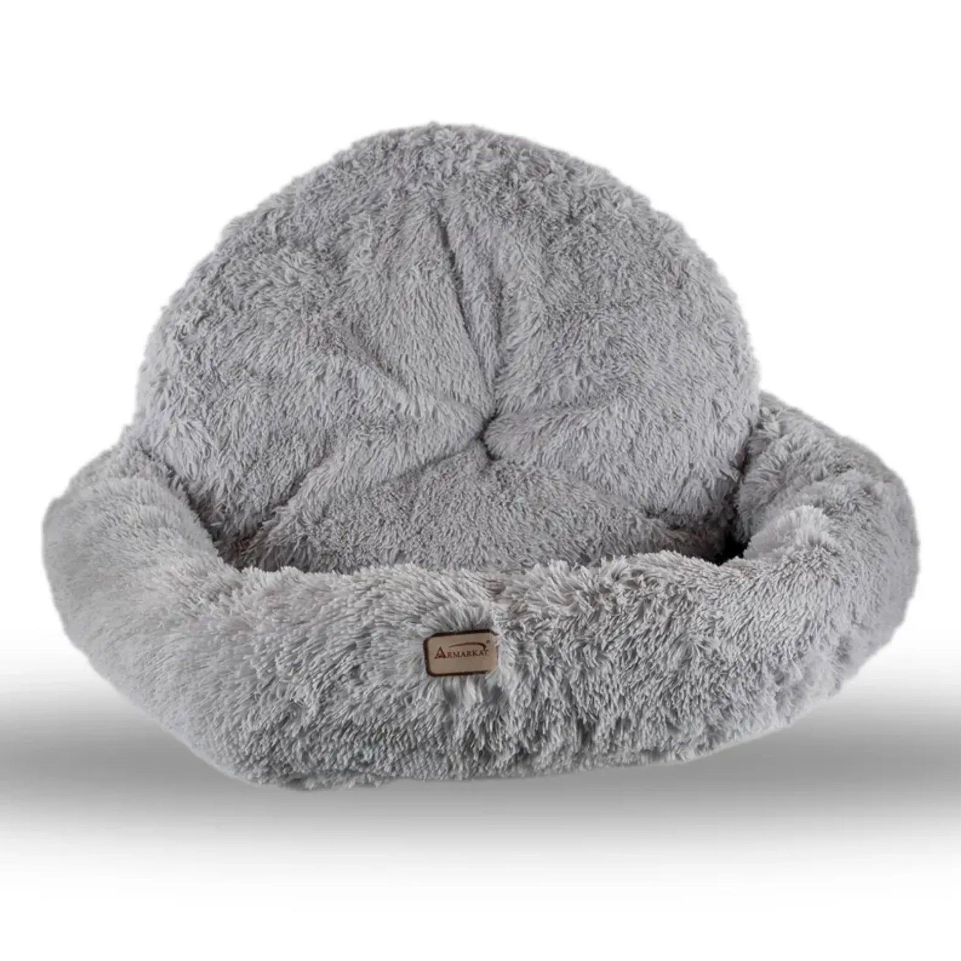 Armarkat Extra Large, Fluffy Gray Round Cat Bed - C71NHS - Your Pet Connection