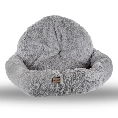 Armarkat Extra Large, Fluffy Gray Round Cat Bed - C71NHS - Your Pet Connection