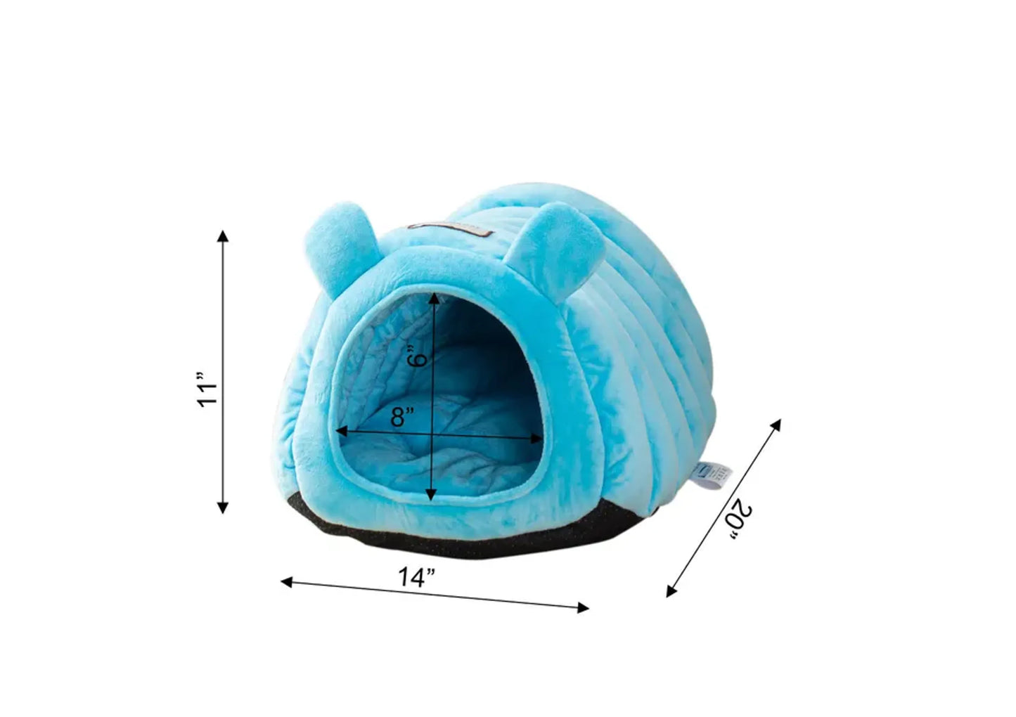 AeroMark Luxurious Hideaway Cat Bed 20x14x11"