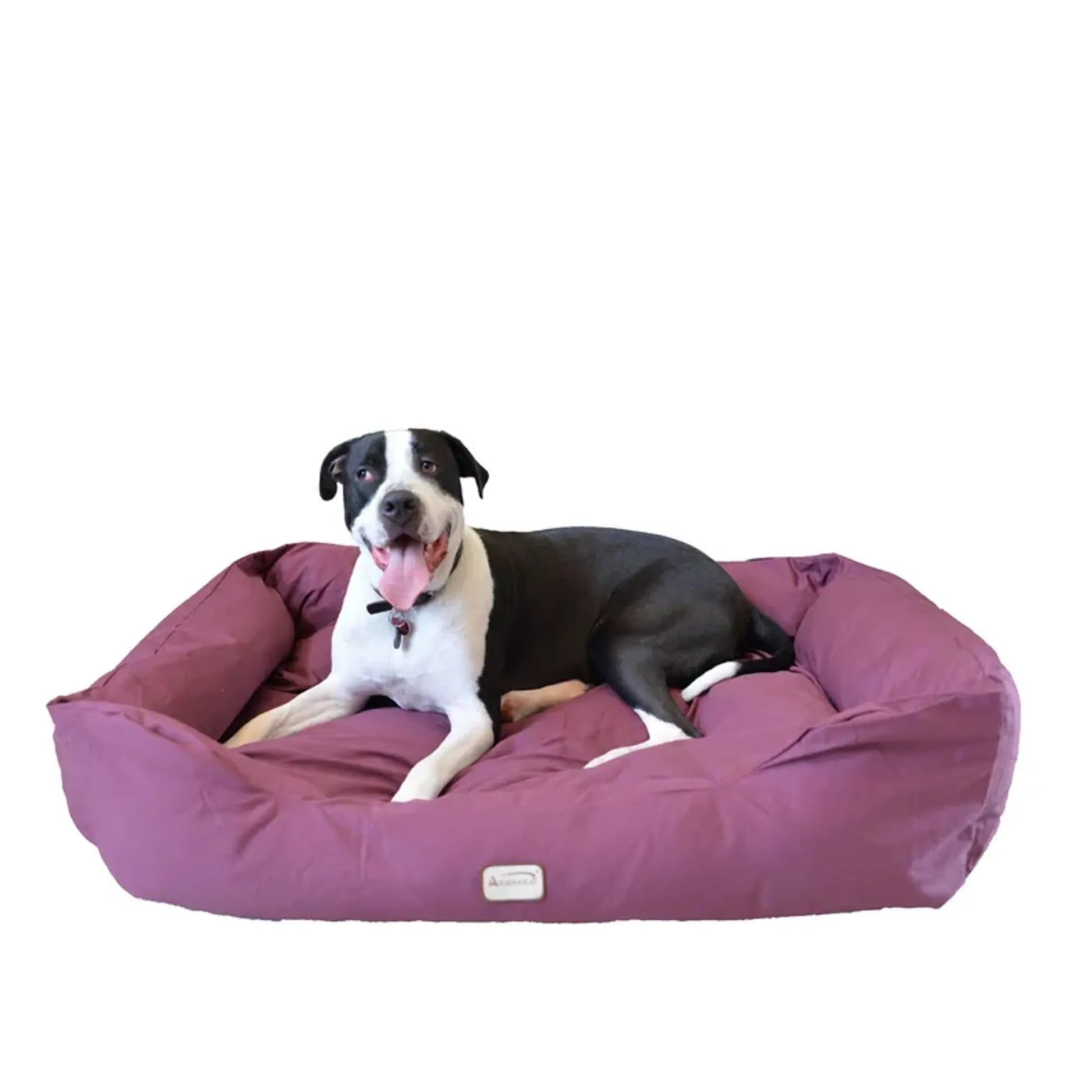 Armarkat Bolstered Dog Bed, Burgundy,In M/L/XL 3 Sizes - Your Pet Connection