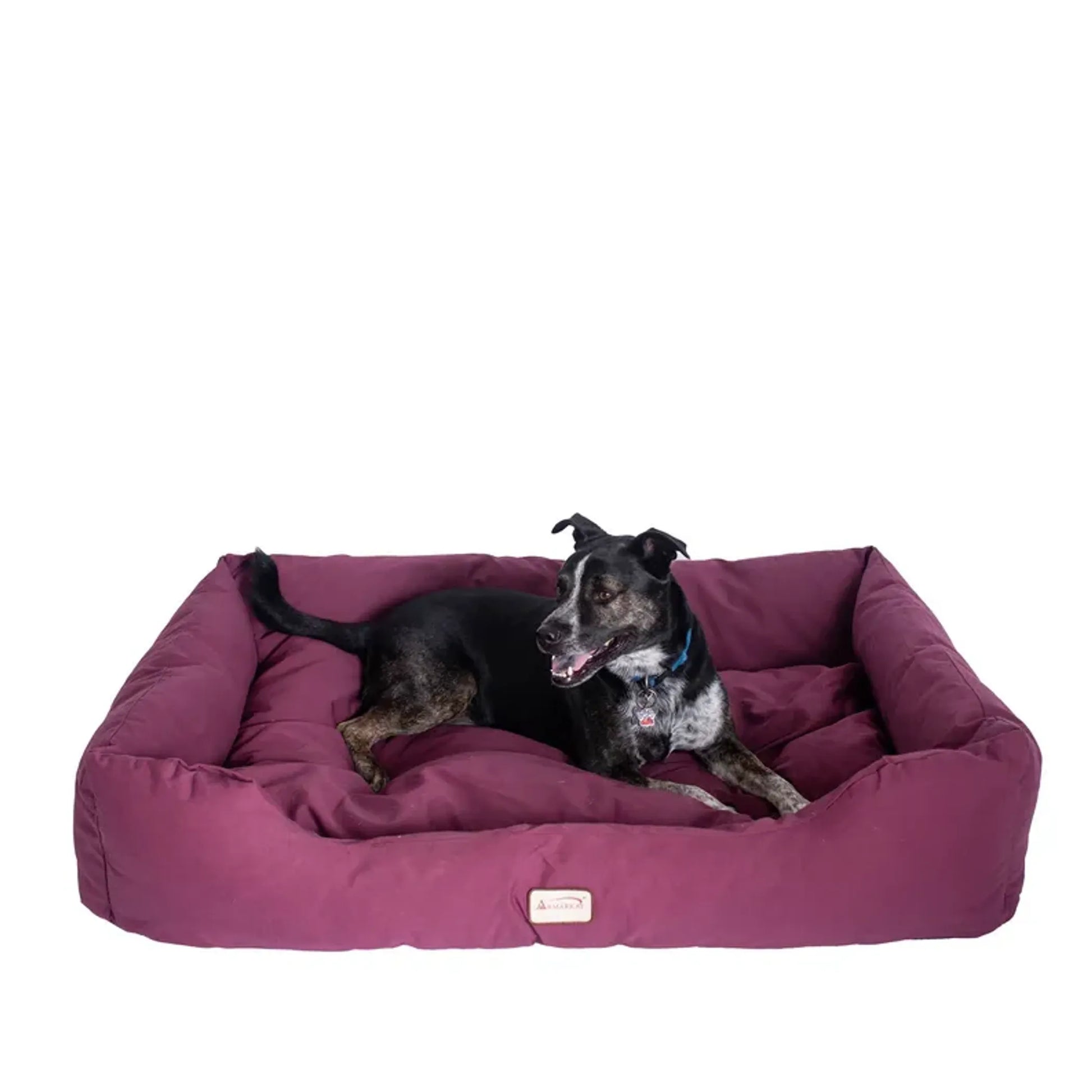 Armarkat Bolstered Dog Bed, Burgundy,In M/L/XL 3 Sizes - Your Pet Connection