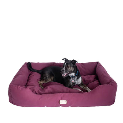 Armarkat Bolstered Dog Bed, Burgundy,In M/L/XL 3 Sizes - Your Pet Connection