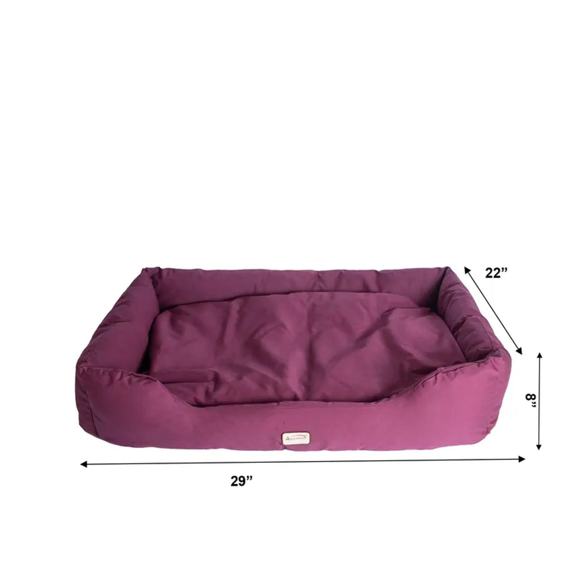 Armarkat Bolstered Dog Bed, Burgundy,In M/L/XL 3 Sizes - Your Pet Connection