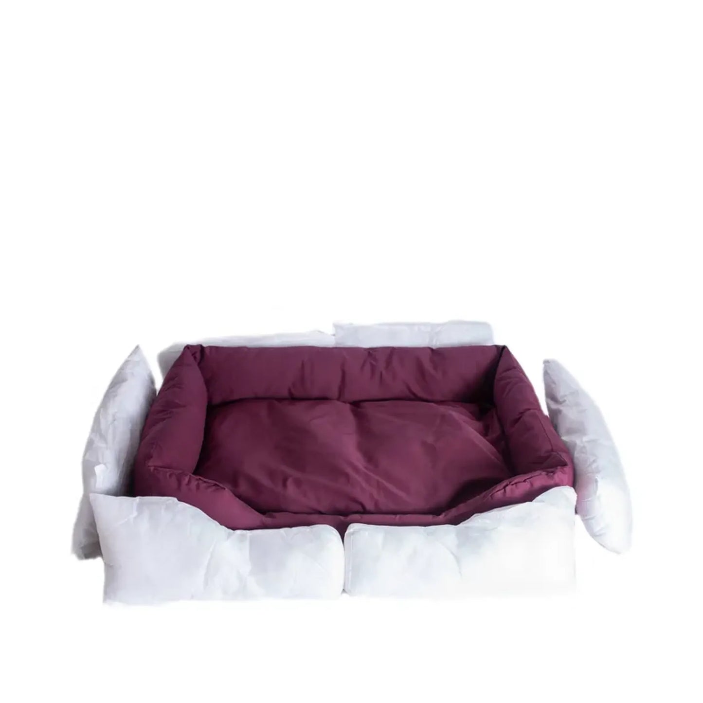 Armarkat Bolstered Dog Bed, Burgundy,In M/L/XL 3 Sizes - Your Pet Connection