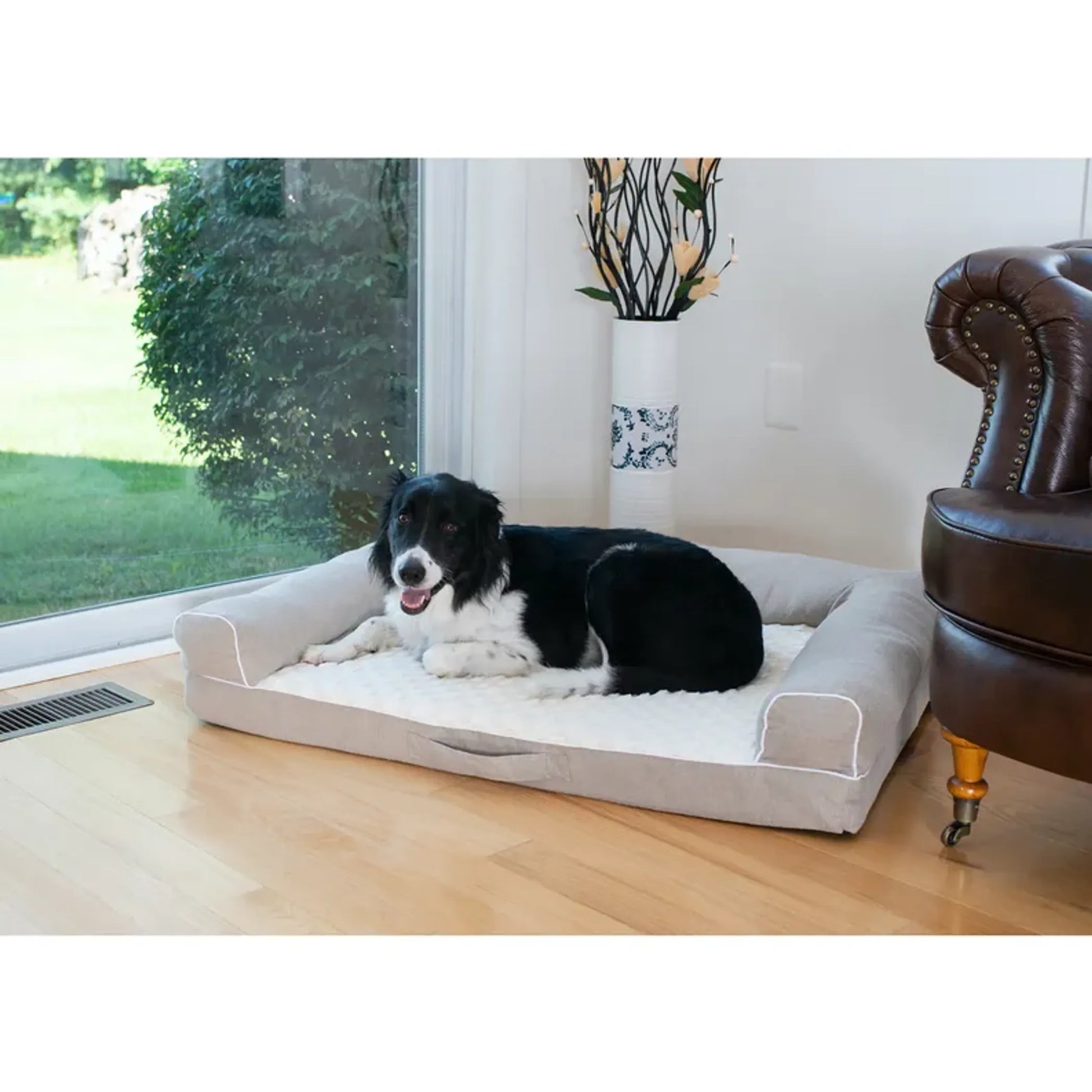 Armarkat D07B Medium Bolstered Pet Bed Cushion W Memory Foam - Your Pet Connection