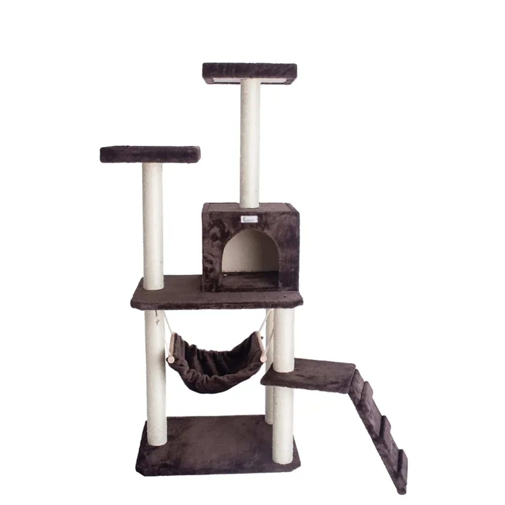 GleePet 57-Inch Cat Tree Real Wood Climber  With Four Levels - Your Pet Connection