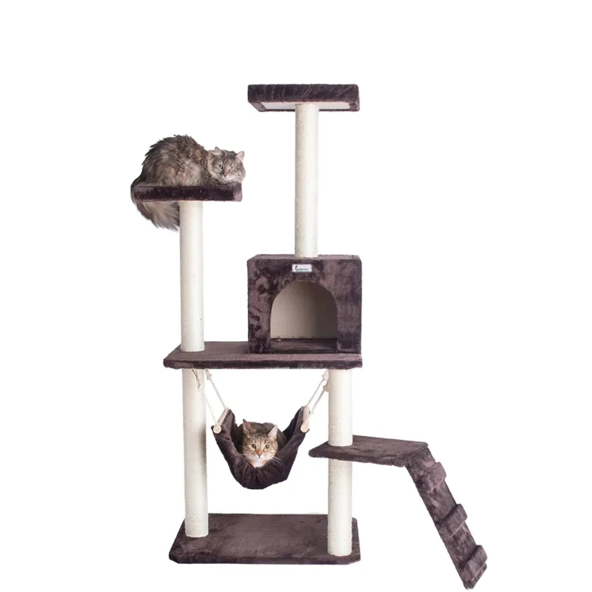 GleePet 57-Inch Cat Tree Real Wood Climber  With Four Levels - Your Pet Connection