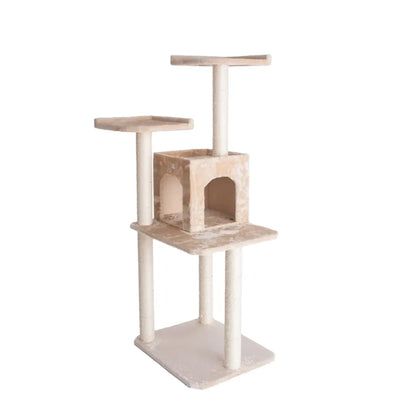 GleePet 57-Inch Height Cat Tree Two-Door Real Wood Condo Bge - Your Pet Connection