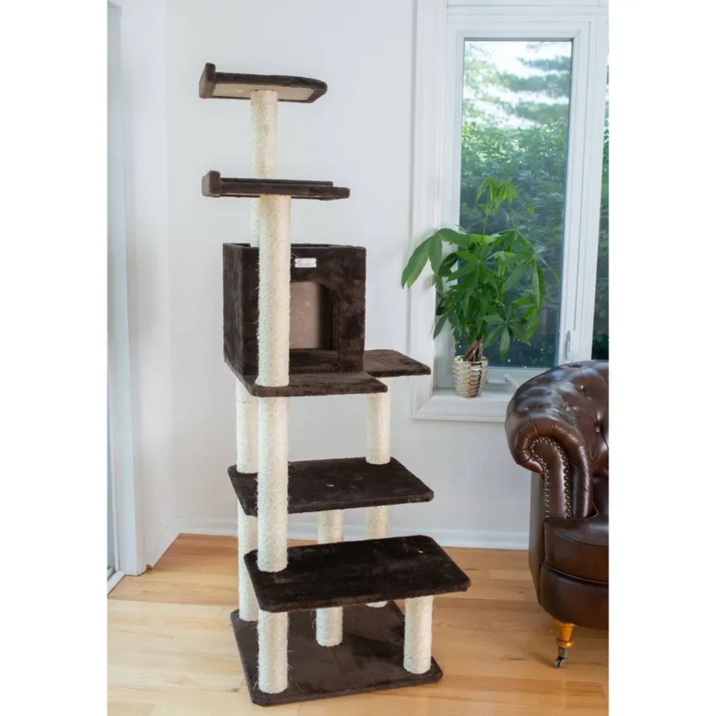 GleePet 66-Inch Cat Tree Real Wood Cat Climber W 4 Levels - Your Pet Connection